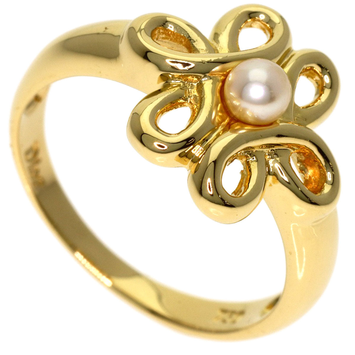 Dior Baby pearl Pearl Ring K18 Yellow Gold Ladies [Used]