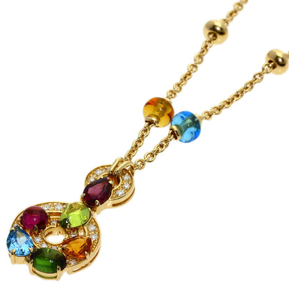 BVLGARI Astrale Cerchi Multistone Diamond Necklace K18 Yellow Gold Ladies [Used]