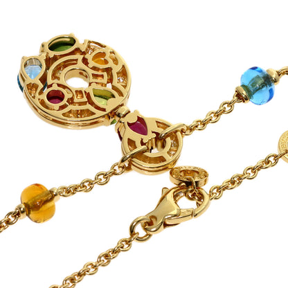 BVLGARI Astrale Cerchi Multistone Diamond Necklace K18 Yellow Gold Ladies [Used]