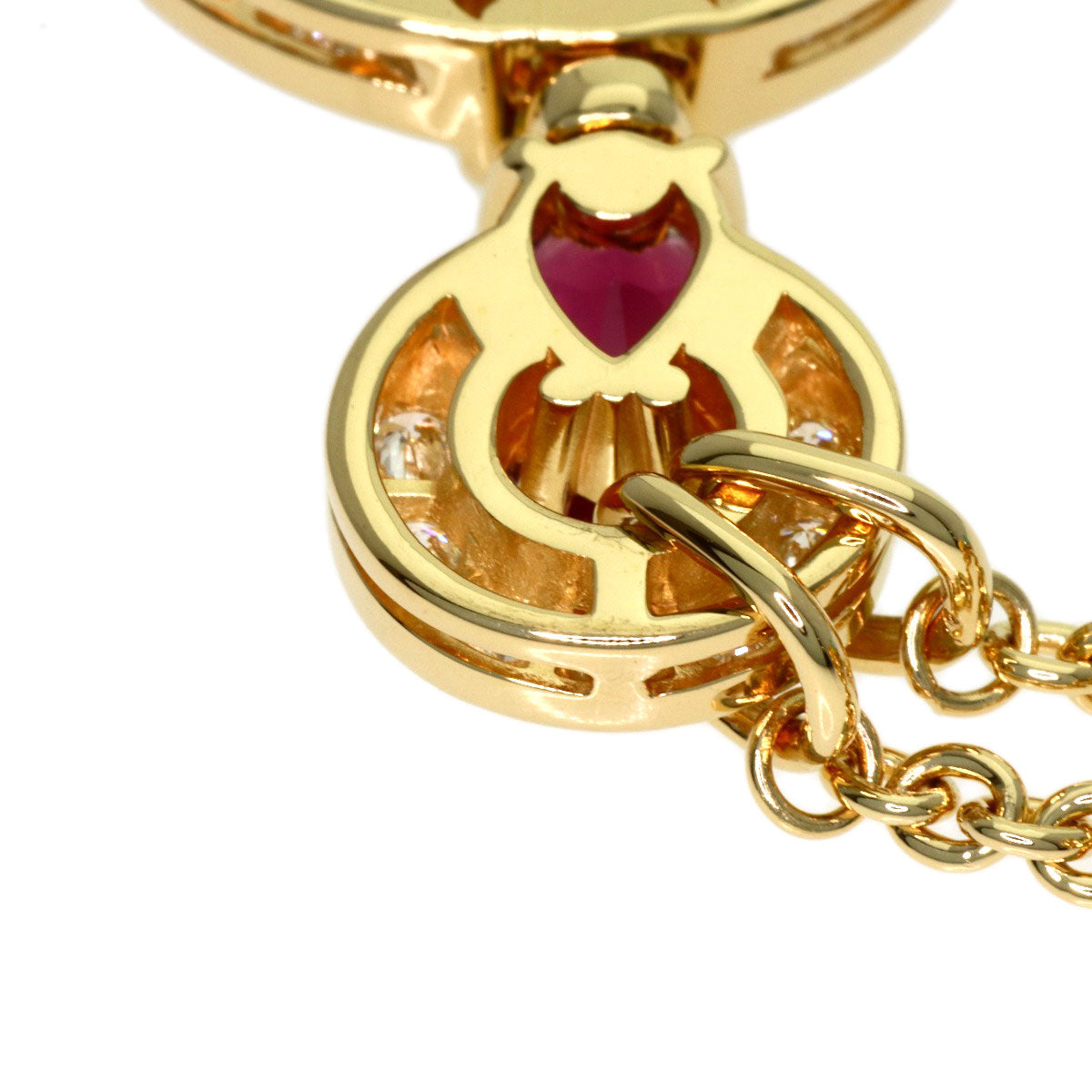 BVLGARI Astrale Cerchi Multistone Diamond Necklace K18 Yellow Gold Ladies [Used]