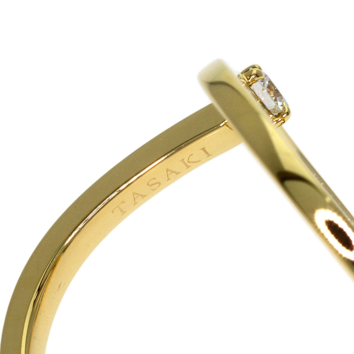 TASAKI Kinetic Diamond Pearl Pearl Ring K18 Yellow Gold Ladies [Used]