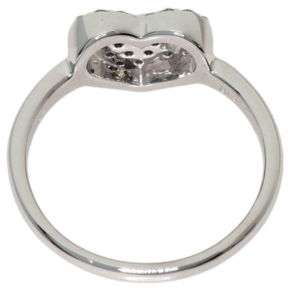 Ponte Vecchio Heart Diamond Black Diamond Ring K18 White Gold Ladies [Used]
