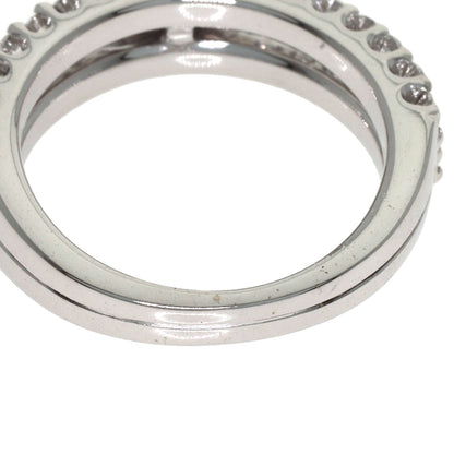 Ponte Vecchio Flower motif Diamond Ring K18 White Gold Ladies [Used]