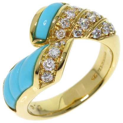 PICCHIOTTI Turquoise Diamond Ring K18 Yellow Gold Ladies [Used]