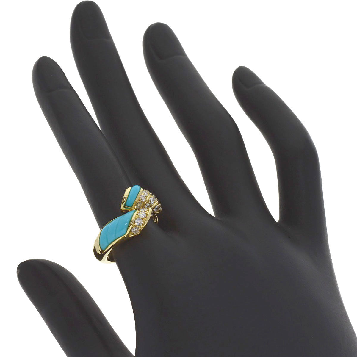 PICCHIOTTI Turquoise Diamond Ring K18 Yellow Gold Ladies [Used]