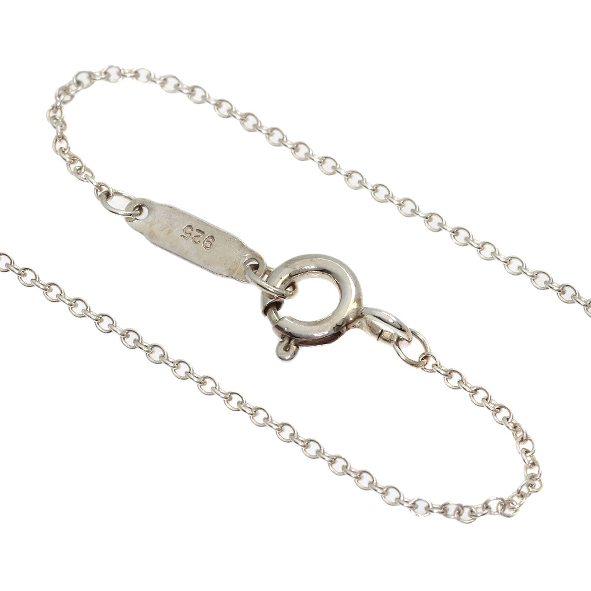 TIFFANY&Co. Double Heart Key Enamel Necklace Silver Ladies [Used]