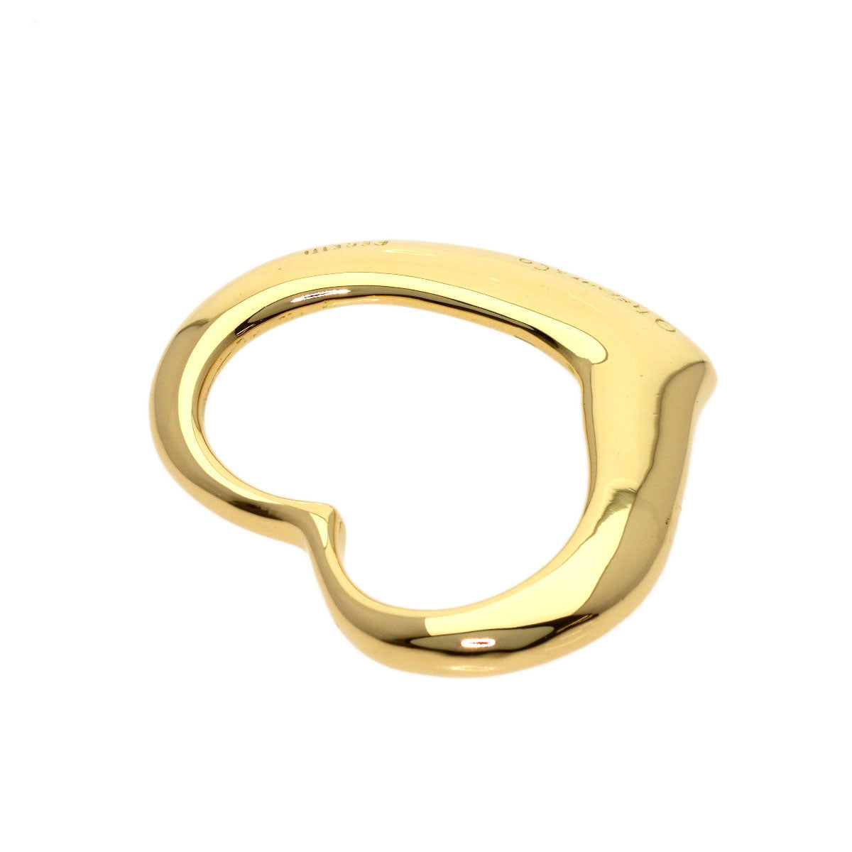 TIFFANY&Co. Open heart Pendant top K18 Yellow Gold Ladies [Used]