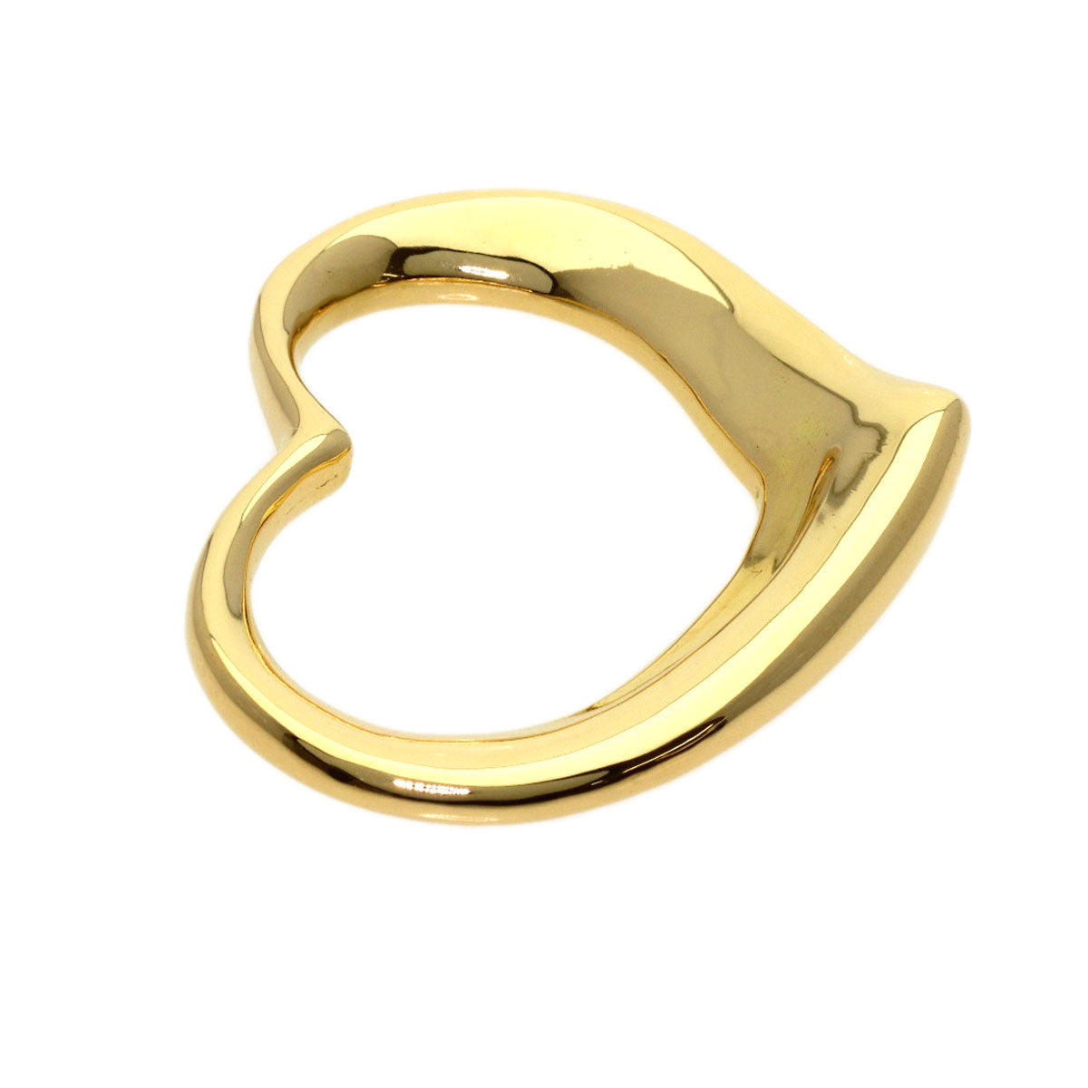 TIFFANY&Co. Open heart Pendant top K18 Yellow Gold Ladies [Used]