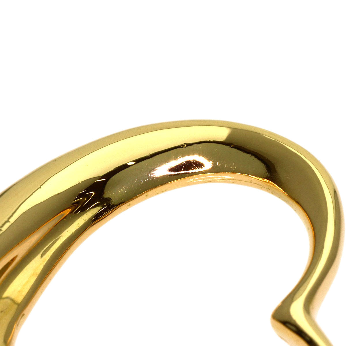 TIFFANY&Co. Open heart Pendant top K18 Yellow Gold Ladies [Used]