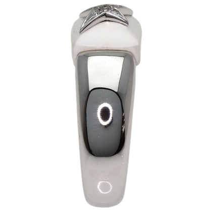 MAUBOUSSIN Etoile Sublime Ceramic Diamond #55 Ring K18 White Gold Ladies [Used]
