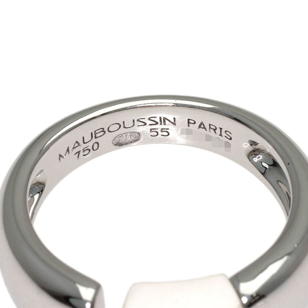 MAUBOUSSIN Etoile Sublime Ceramic Diamond #55 Ring K18 White Gold Ladies [Used]
