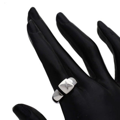 MAUBOUSSIN Etoile Sublime Ceramic Diamond #55 Ring K18 White Gold Ladies [Used]