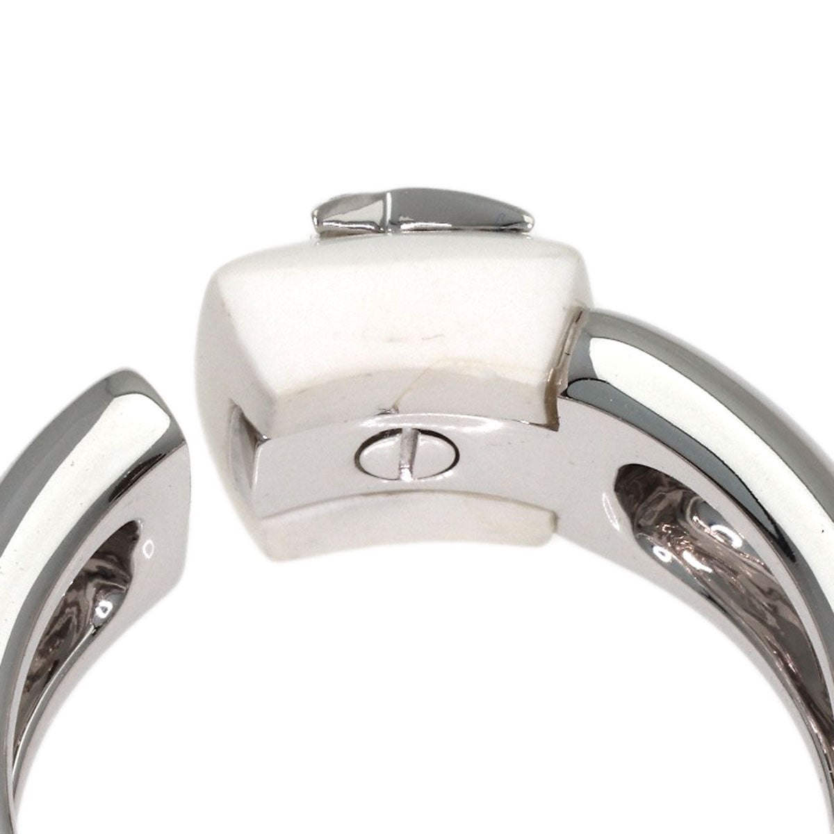 MAUBOUSSIN Etoile Sublime Ceramic Diamond #55 Ring K18 White Gold Ladies [Used]