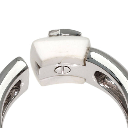 MAUBOUSSIN Etoile Sublime Ceramic Diamond #55 Ring K18 White Gold Ladies [Used]