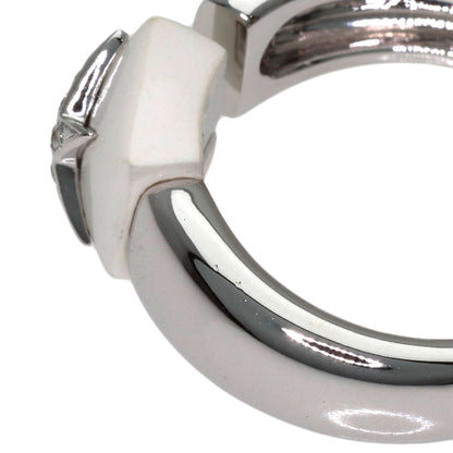 MAUBOUSSIN Etoile Sublime Ceramic Diamond #55 Ring K18 White Gold Ladies [Used]