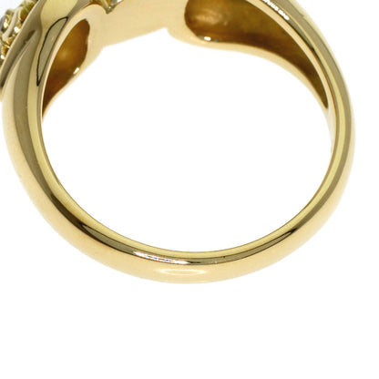 MIKIMOTO Pearl Pearl Diamond Ring K18 Yellow Gold Ladies [Used]