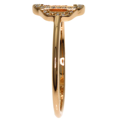 HERMES Attrage Diamond Ring K18 Pink Gold Ladies [Used]
