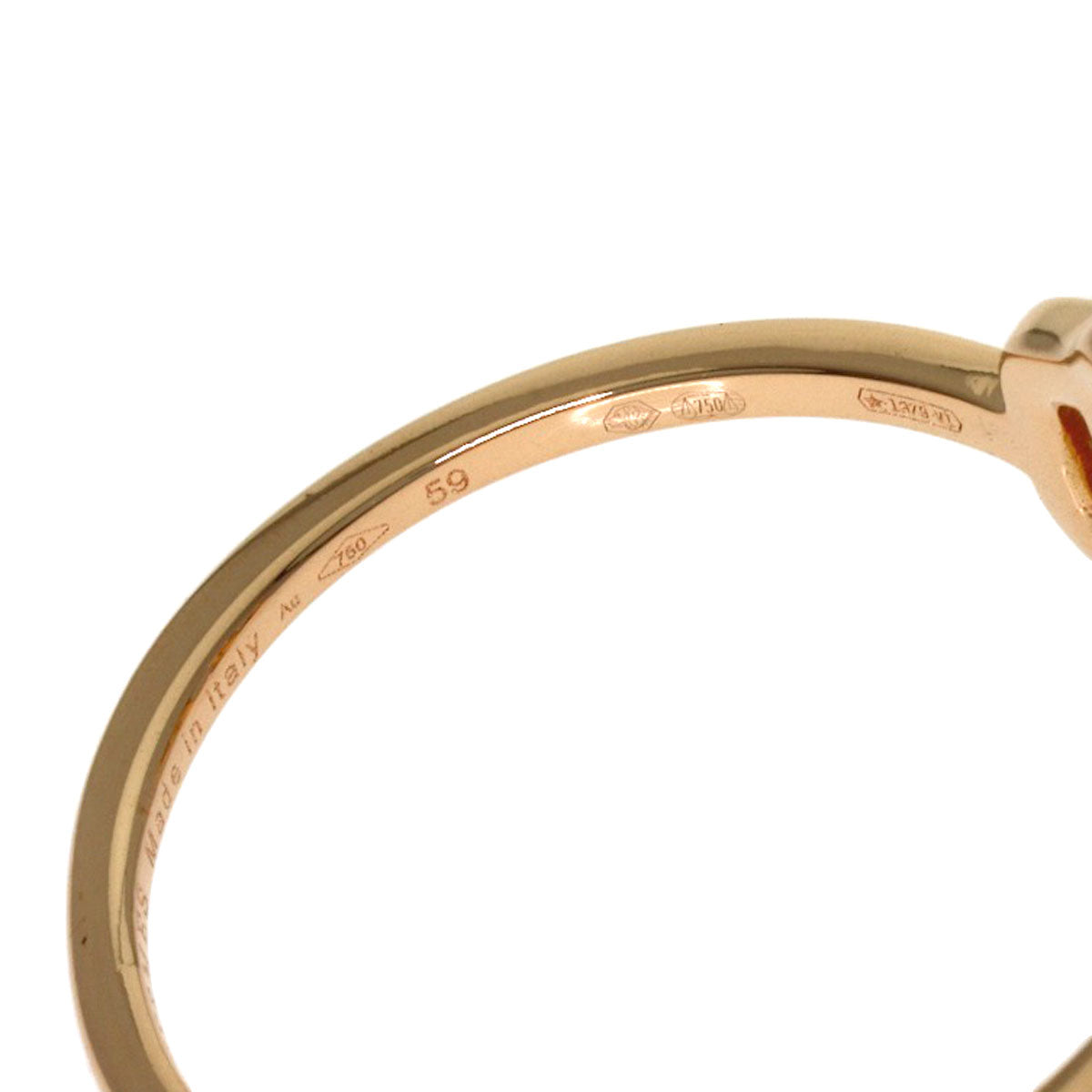 HERMES Attrage Diamond Ring K18 Pink Gold Ladies [Used]
