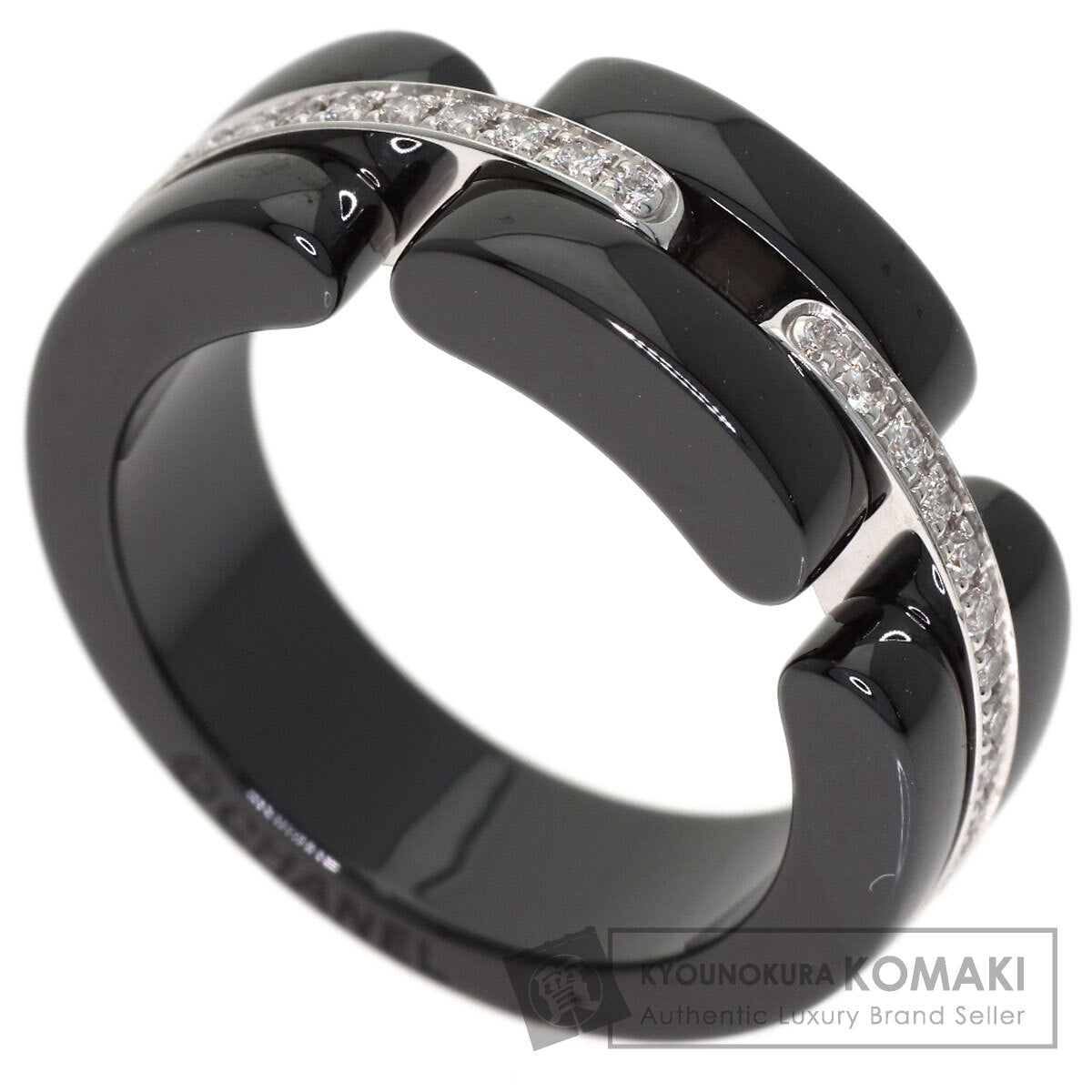 CHANEL Ultra Diamond #48 Ring K18 White Gold CeramicLadies [Used]
