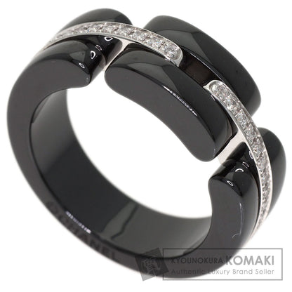 CHANEL Ultra Diamond #48 Ring K18 White Gold CeramicLadies [Used]
