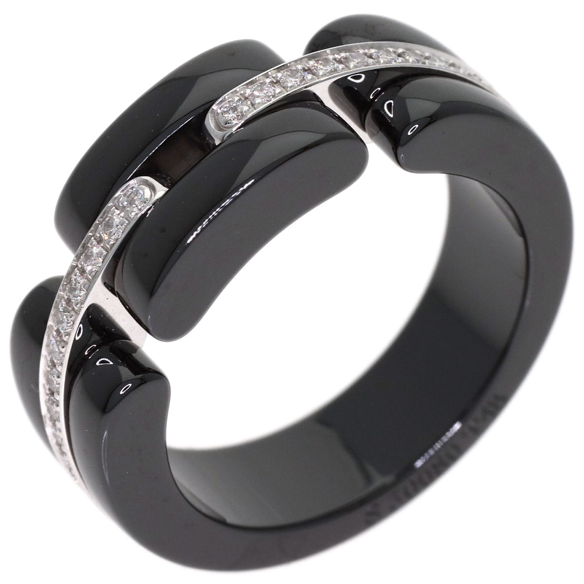 CHANEL Ultra Diamond #48 Ring K18 White Gold CeramicLadies [Used]