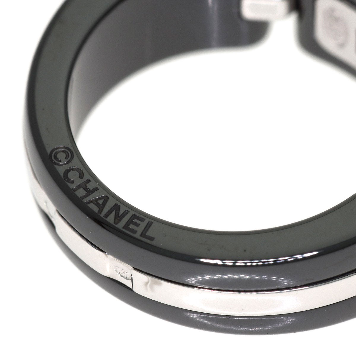 CHANEL Ultra Diamond #48 Ring K18 White Gold CeramicLadies [Used]