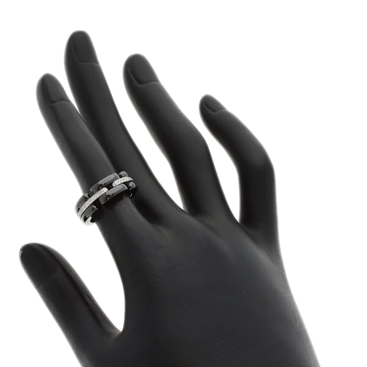 CHANEL Ultra Diamond #48 Ring K18 White Gold CeramicLadies [Used]