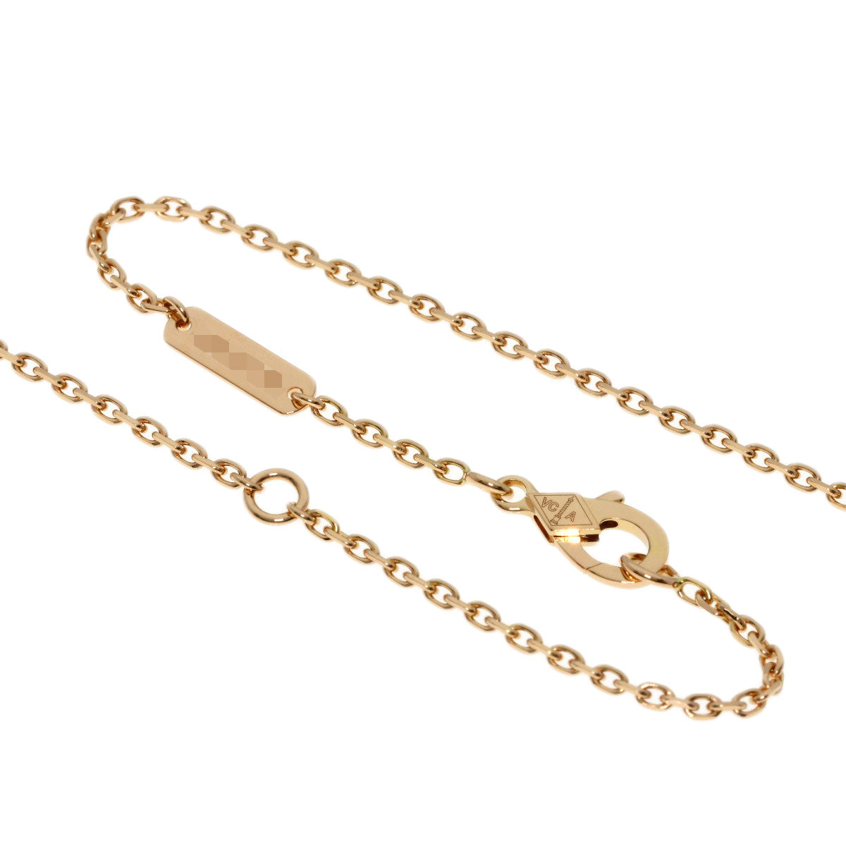 Van Cleef & Arpels De Papillon Diamond White Shell Necklace K18 Pink Gold Ladies [Used]