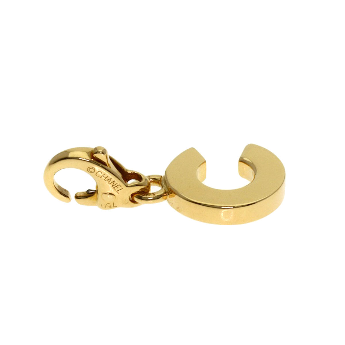 CHANEL C charm Pendant top K18 Yellow Gold Ladies [Used]