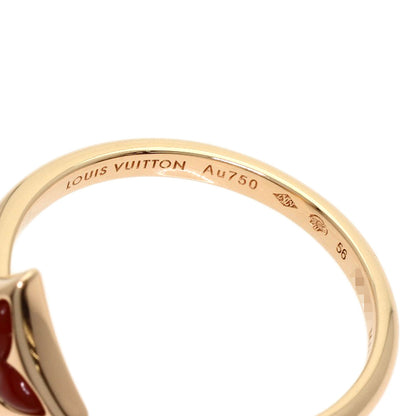 LOUIS VUITTON Star Blossom Mini Carnelian Diamond #56 Ring K18 Pink Gold Ladies [Used]