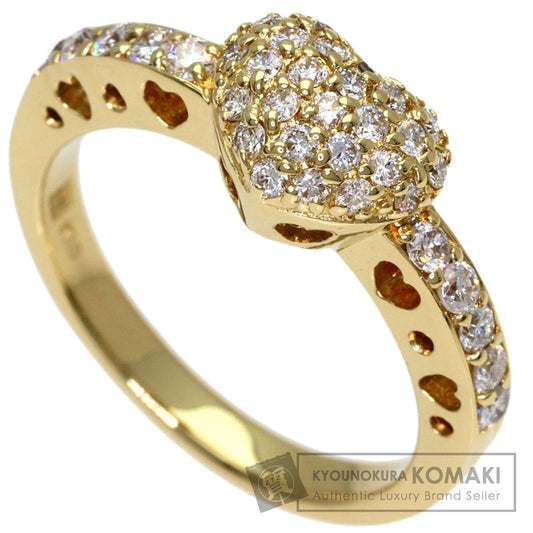 Ponte Vecchio Heart Diamond Ring K18 Yellow Gold Ladies [Used]