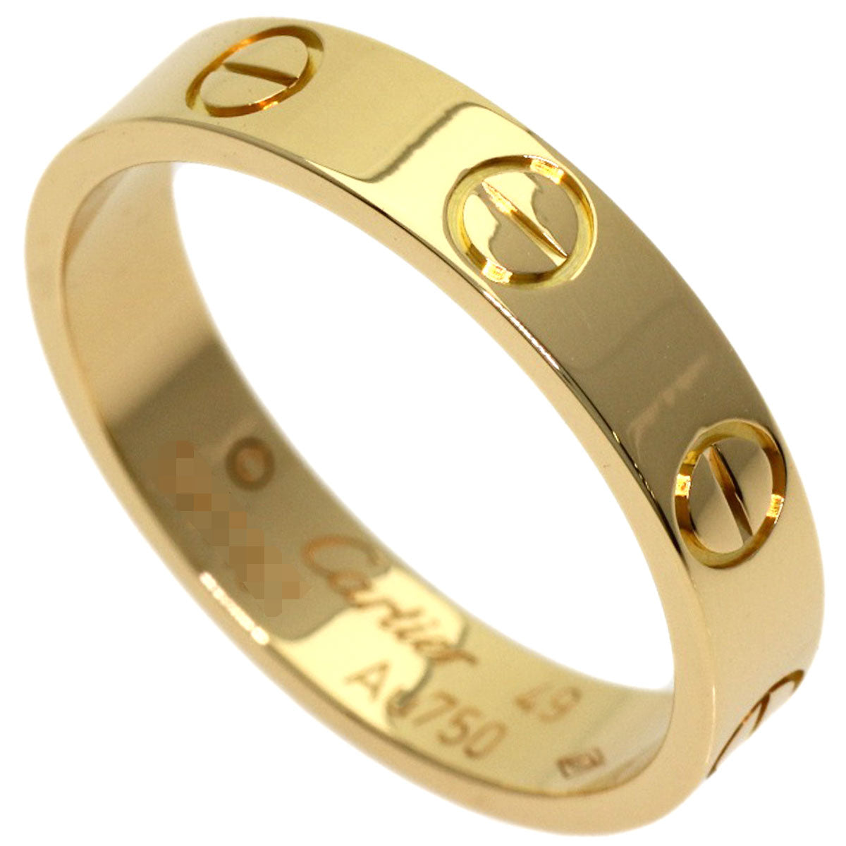 CARTIER Mini love ring #49 Ring K18 Yellow Gold Ladies [Used]