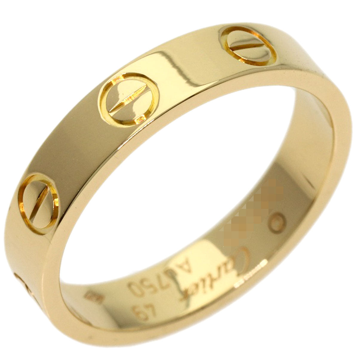 CARTIER Mini love ring #49 Ring K18 Yellow Gold Ladies [Used]