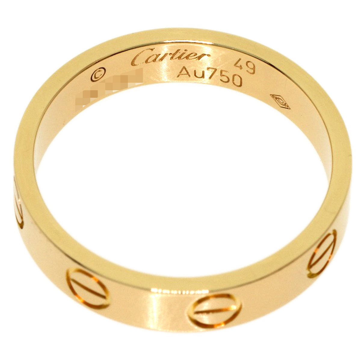 CARTIER Mini love ring #49 Ring K18 Yellow Gold Ladies [Used]