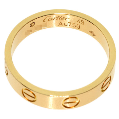 CARTIER Mini love ring #49 Ring K18 Yellow Gold Ladies [Used]
