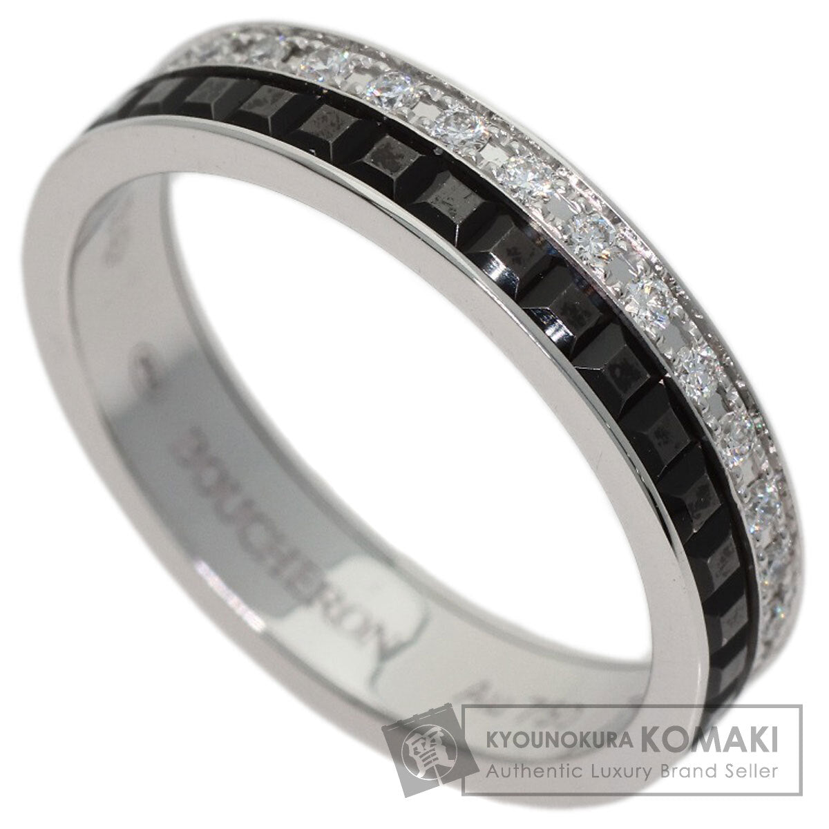 Boucheron Eternity Quatre Black Diamond #48 Ring K18 White Gold Ladies [Used]