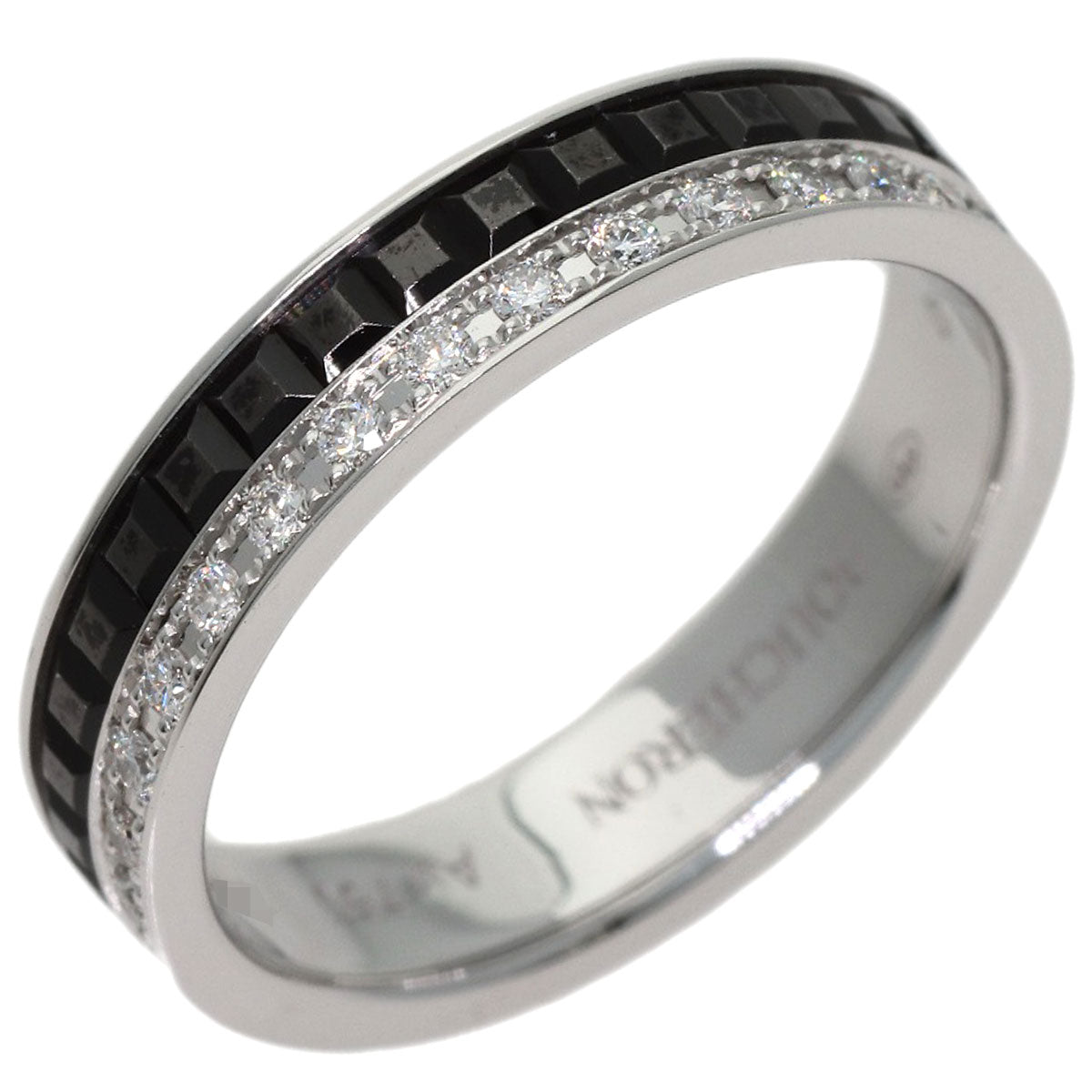 Boucheron Eternity Quatre Black Diamond #48 Ring K18 White Gold Ladies [Used]
