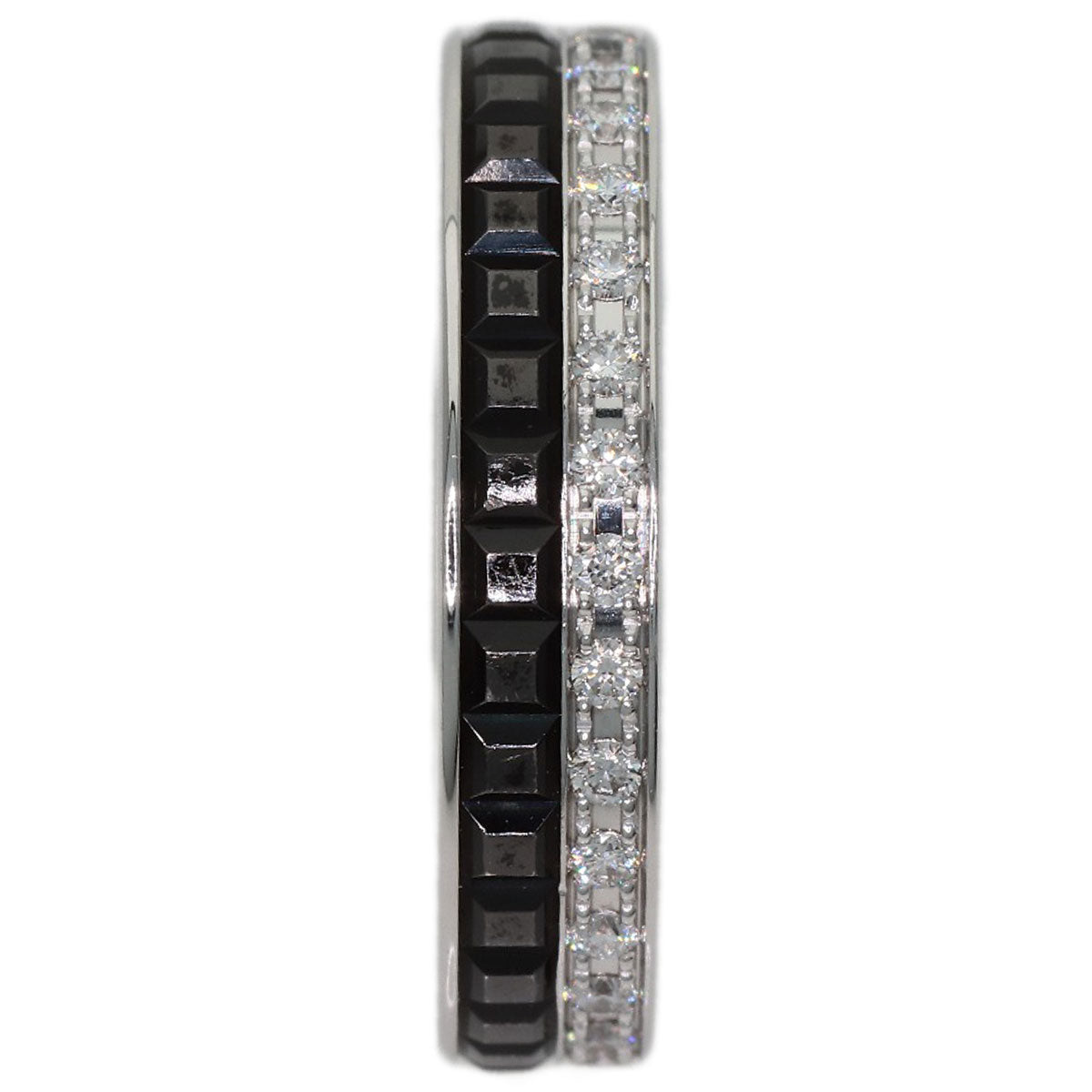 Boucheron Eternity Quatre Black Diamond #48 Ring K18 White Gold Ladies [Used]