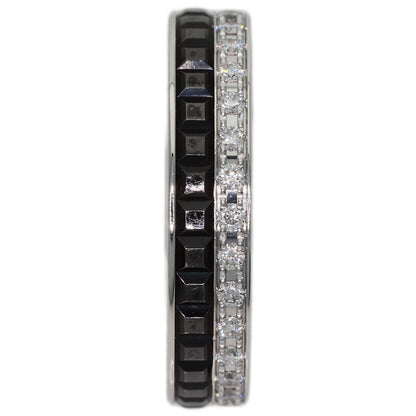 Boucheron Eternity Quatre Black Diamond #48 Ring K18 White Gold Ladies [Used]