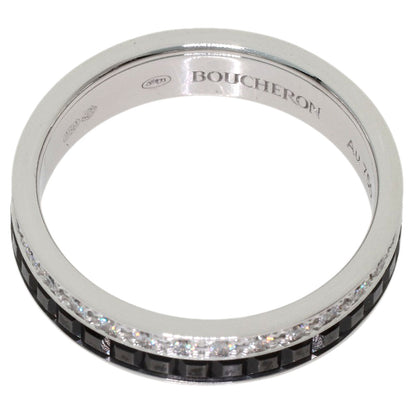 Boucheron Eternity Quatre Black Diamond #48 Ring K18 White Gold Ladies [Used]