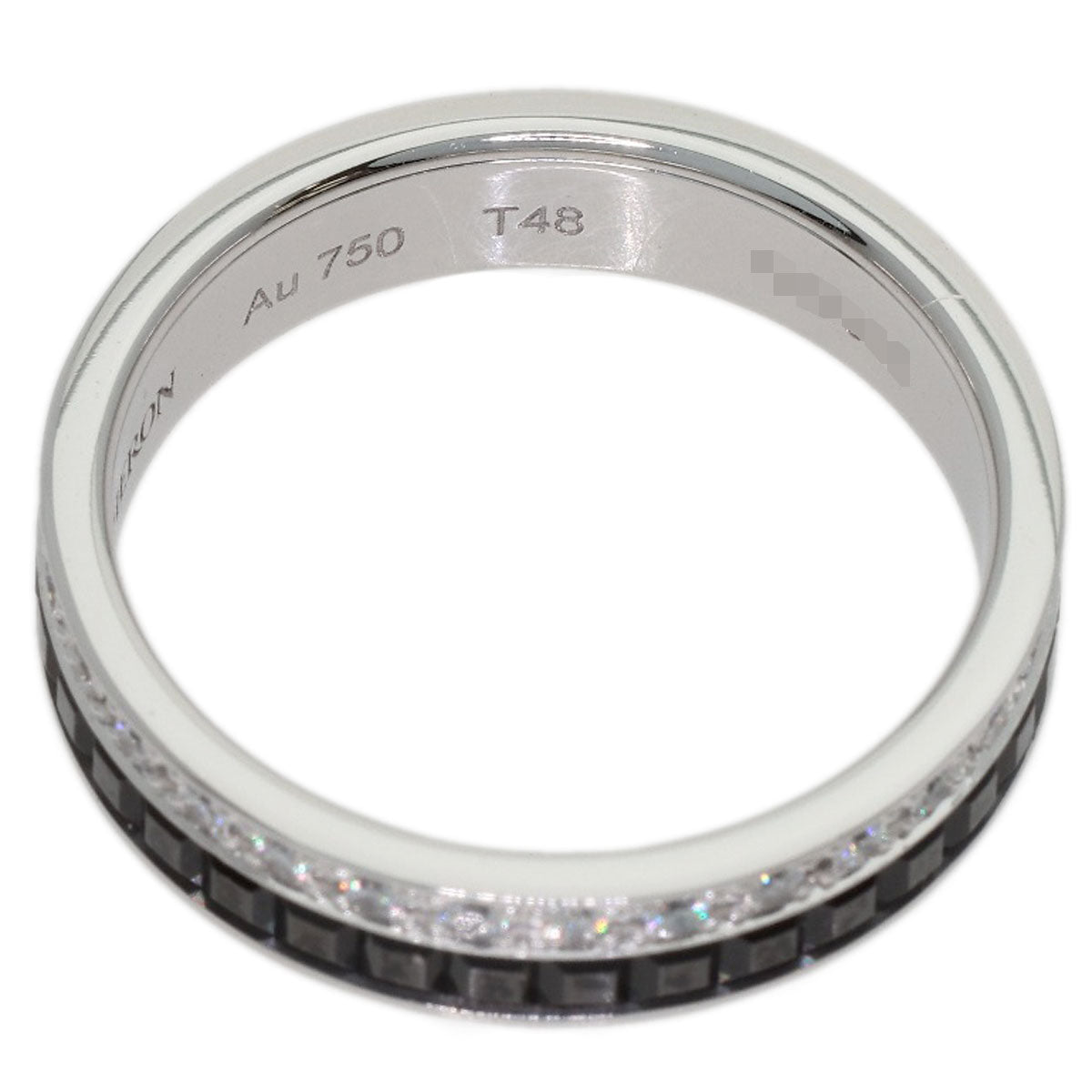 Boucheron Eternity Quatre Black Diamond #48 Ring K18 White Gold Ladies [Used]