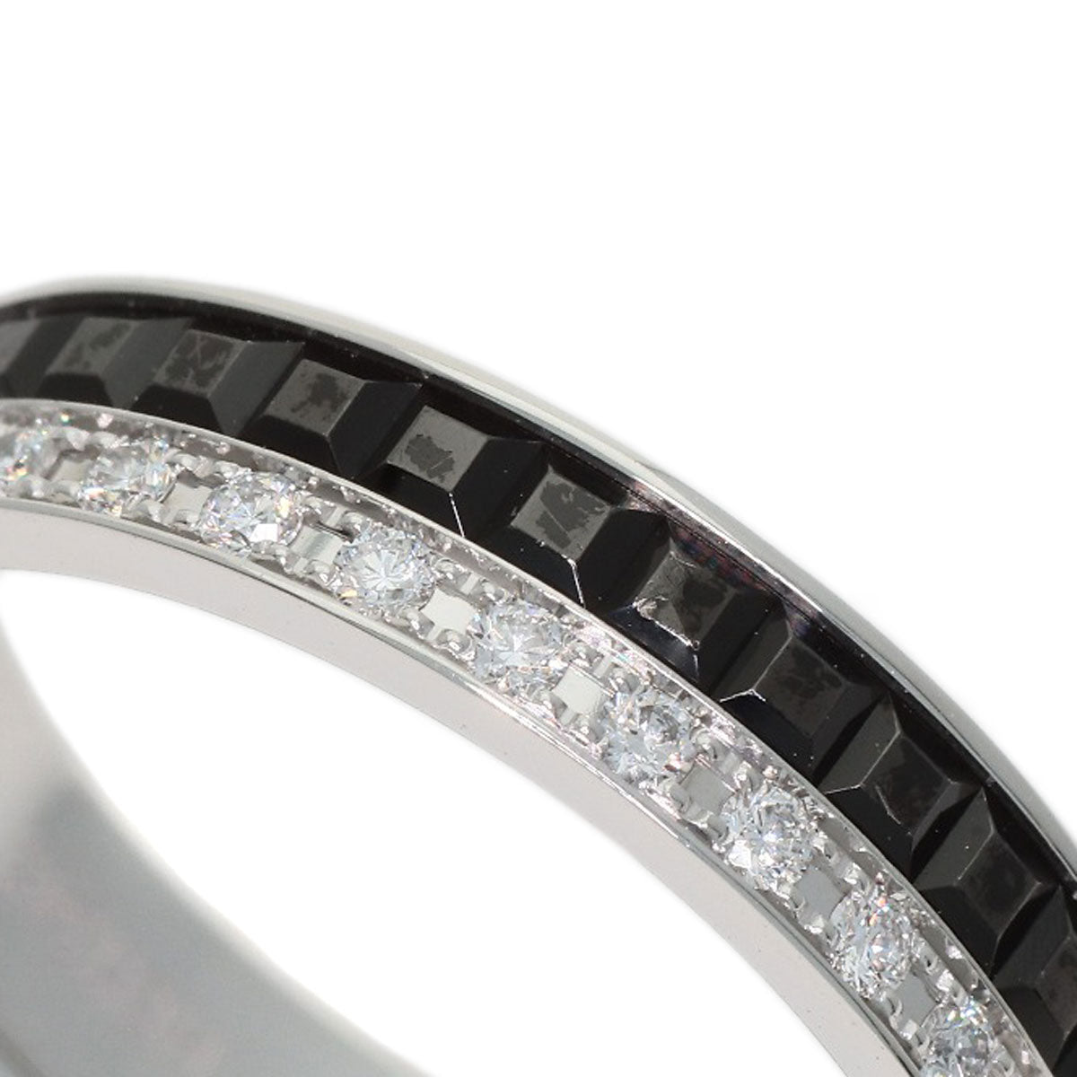 Boucheron Eternity Quatre Black Diamond #48 Ring K18 White Gold Ladies [Used]