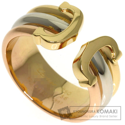 CARTIER 2C LM #56 Ring K18 Yellow Gold K18 White GoldLadies [Used]