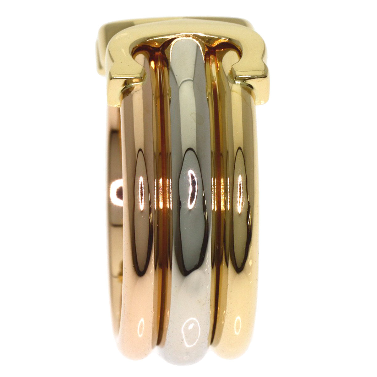 CARTIER 2C LM #56 Ring K18 Yellow Gold K18 White GoldLadies [Used]