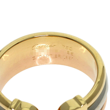 CARTIER 2C LM #56 Ring K18 Yellow Gold K18 White GoldLadies [Used]
