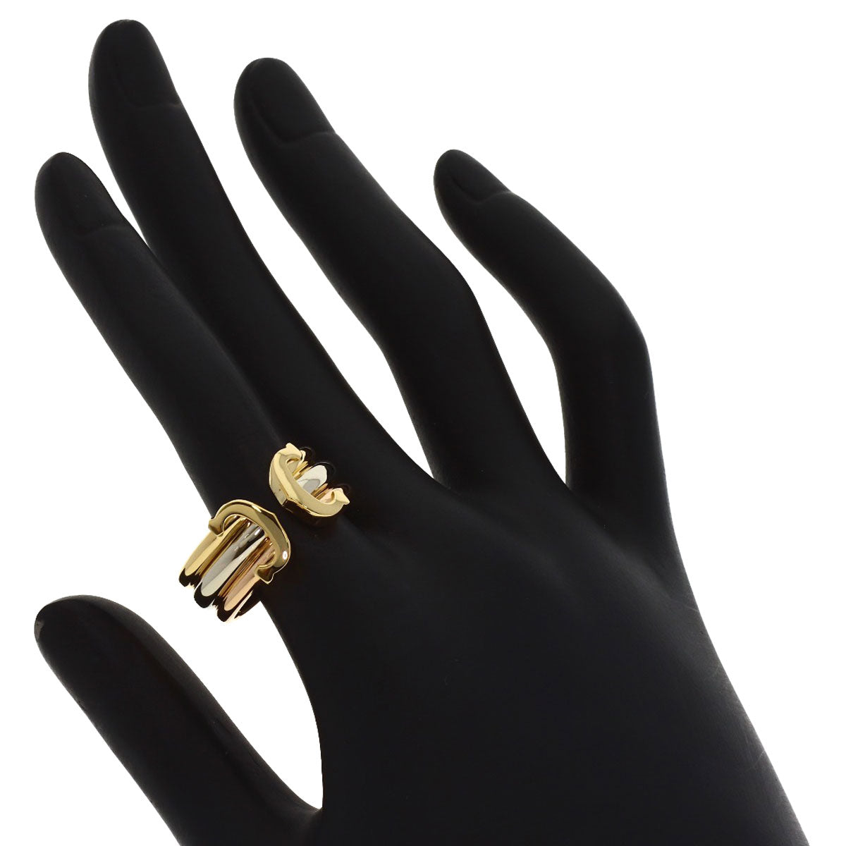 CARTIER 2C LM #56 Ring K18 Yellow Gold K18 White GoldLadies [Used]