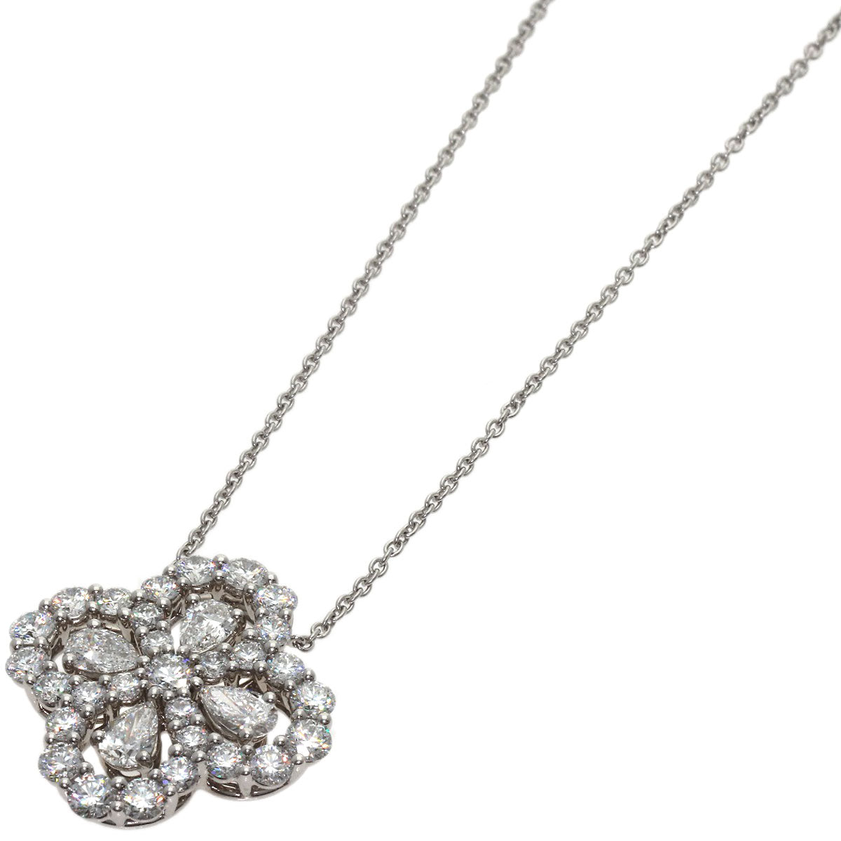 HARRY WINSTON Loop Full Motif Pendant Diamond Necklace Platinum PT950 Ladies [Used]