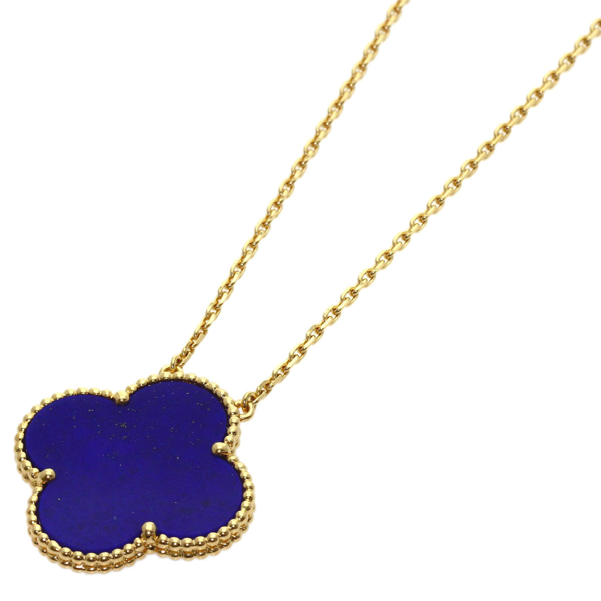 Van Cleef & Arpels Magic Alhambra Lapis Lazuli & Azure stone Necklace K18 Yellow Gold Ladies [Used]
