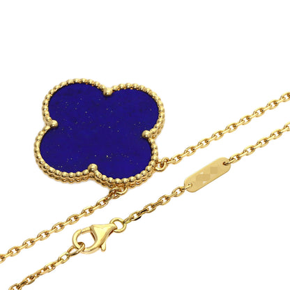 Van Cleef & Arpels Magic Alhambra Lapis Lazuli & Azure stone Necklace K18 Yellow Gold Ladies [Used]