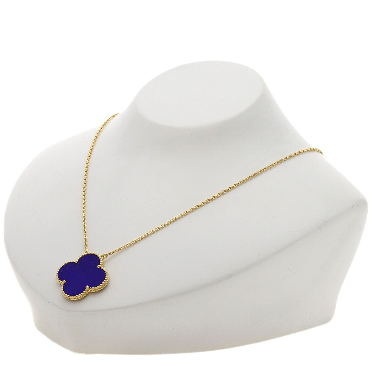 Van Cleef & Arpels Magic Alhambra Lapis Lazuli & Azure stone Necklace K18 Yellow Gold Ladies [Used]